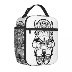 Anime Arale Dr Slump Insulated Lunch Bags borsa termica Lunch Container Portable Tote Lunch Box Food Bag College Outdoor