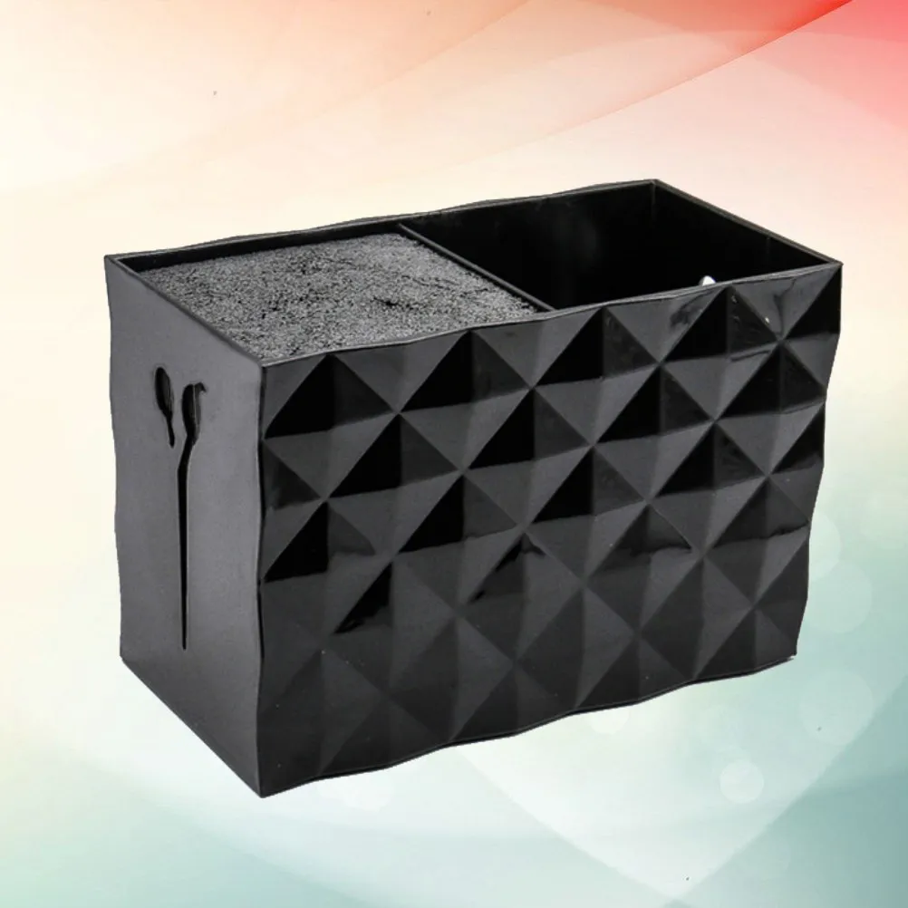 

1Pcs Black Double Slot Scissors Holder Hair Salon Tools Organizer Hairdressing Storage Box Large Capacity Anti-Slip