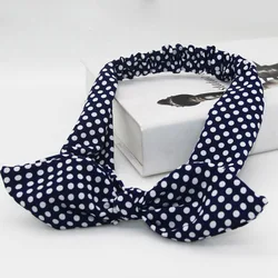Dots Design Ladies Hair Accessories For Women Headbands For Girl Bow Hair Holder Rope Female Hair Tie Turban ATC007