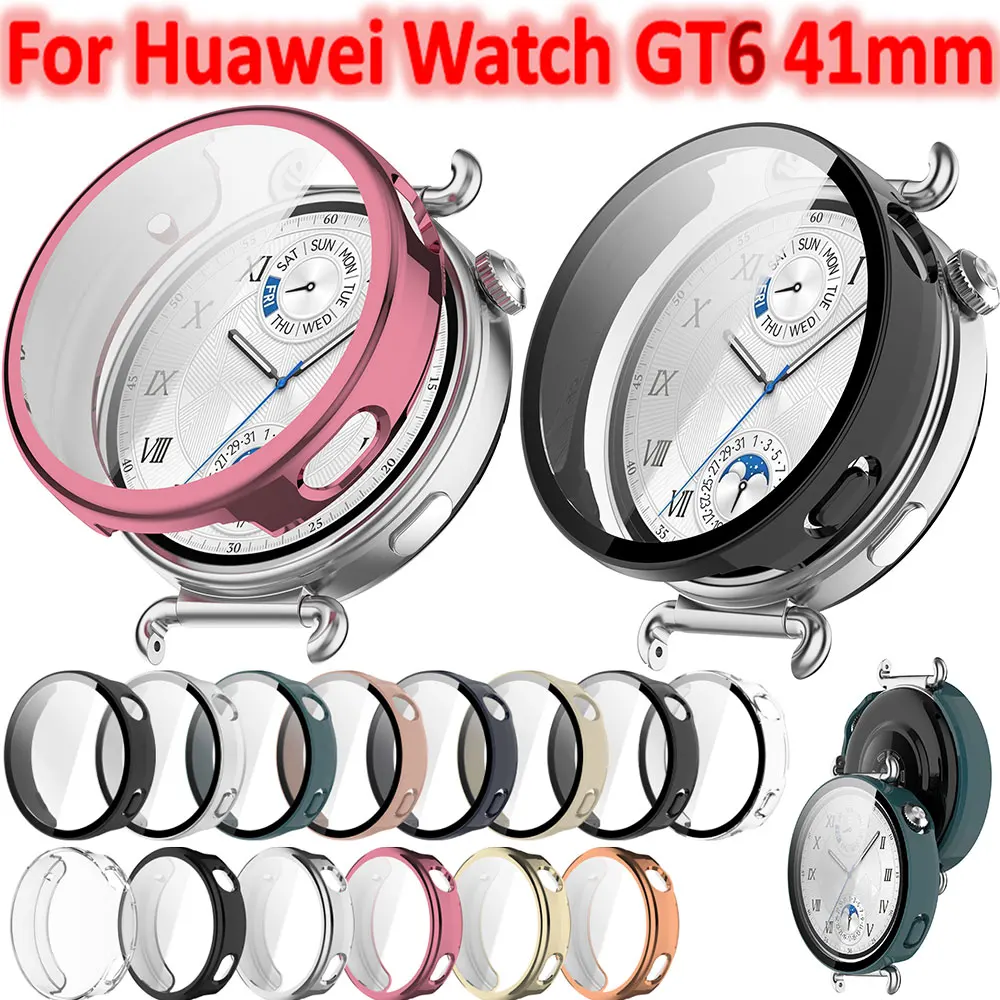 For Huawei Watch GT6 41mm Case TPU Protective Case With Tempered Glass PC Screen Protector Shell For Huawei GT6 41mm Accessories