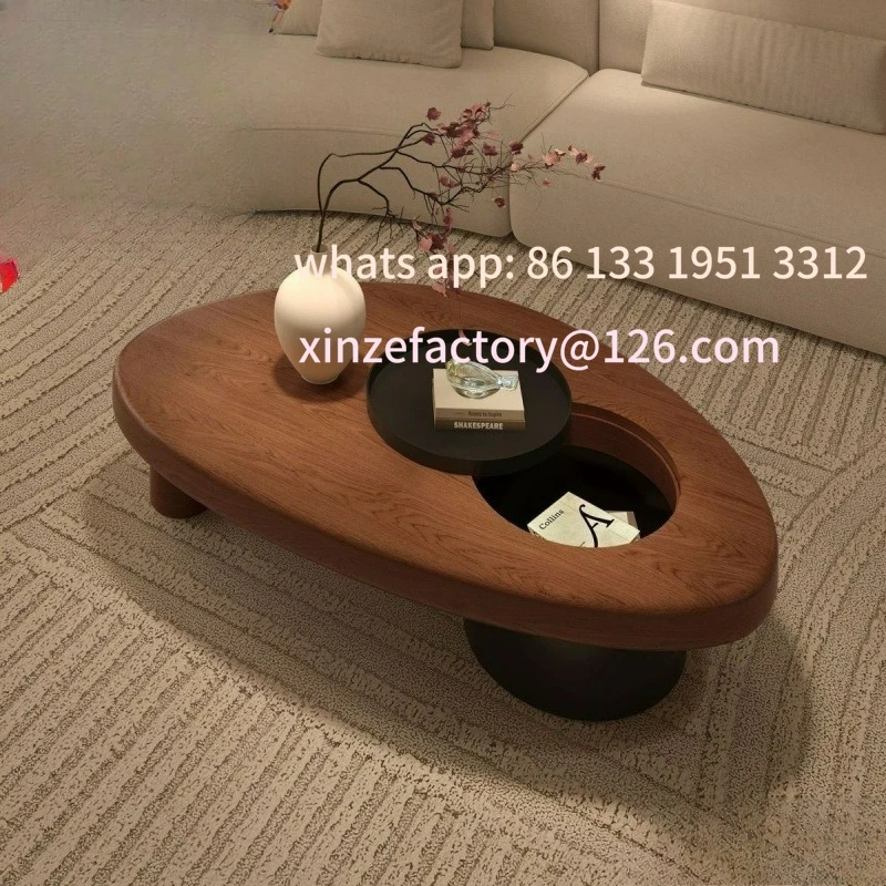

Customizable simple small apartment creative log antique solid wood coffee table tea table household living room