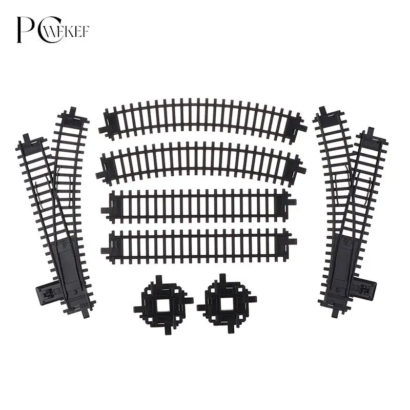 Rail Track Expansion Pack For Railway King Classical Train City Trains Flexible Tracks Straight Curved Rails Building Block Toys