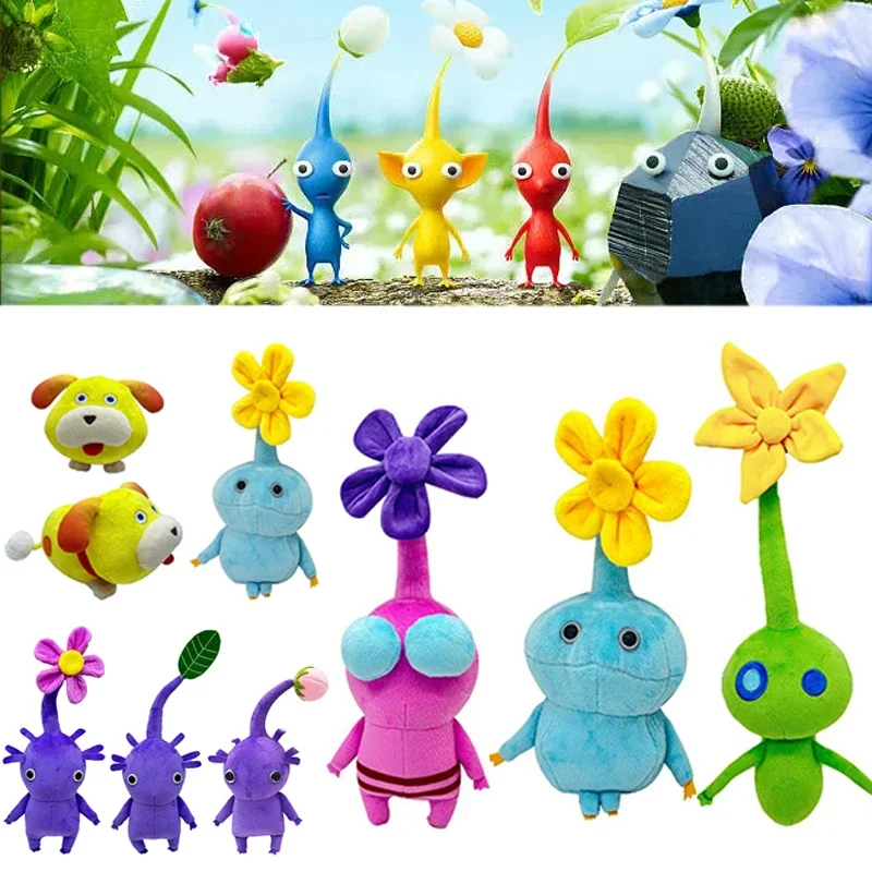 Pikmin Plush Toys Game Olimar Flower Leaves Bud Chappy Bulborb Stuffed Dolls Dog Plants Plushies Figure Kids Fans Birthday Gift