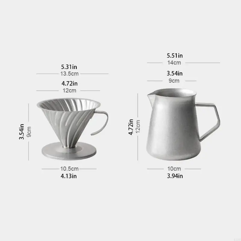 B2RF 304Stainless Steel Coffee Server Hand DRIP Coffee Maker 600ml Kapasitas Filter Filter Manual Manual untuk Penggunaan Rumah