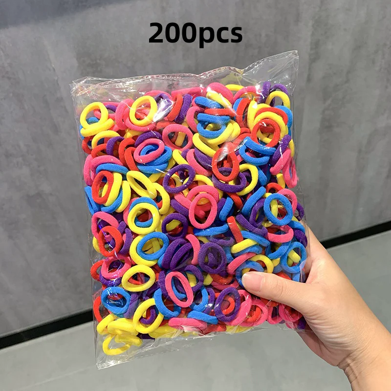 200pcs Elastic Hair Ties for Daily Use