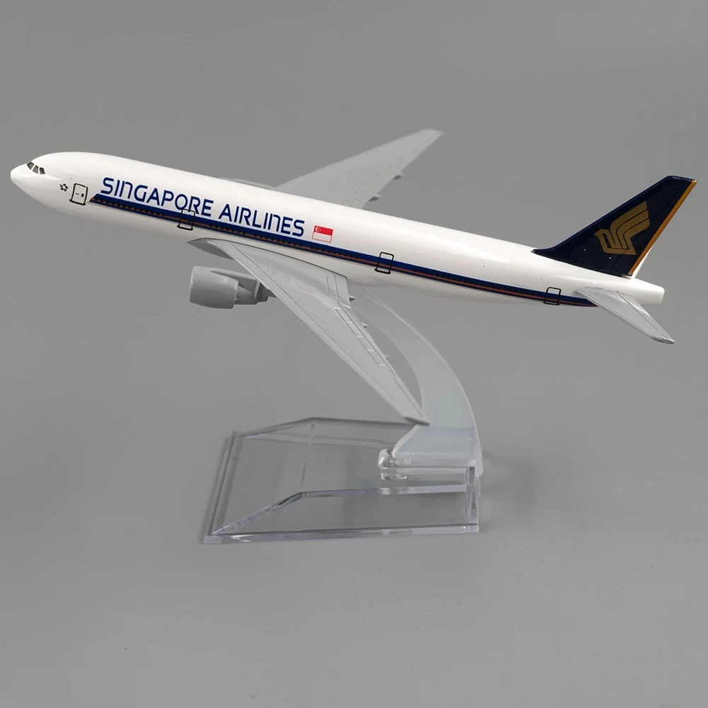 

Alloy Metal Diecast Aircraft model Toy Singapore Airlines Boeing 777 Airplane Singapore B777 Plane Model 16CM for Collection or