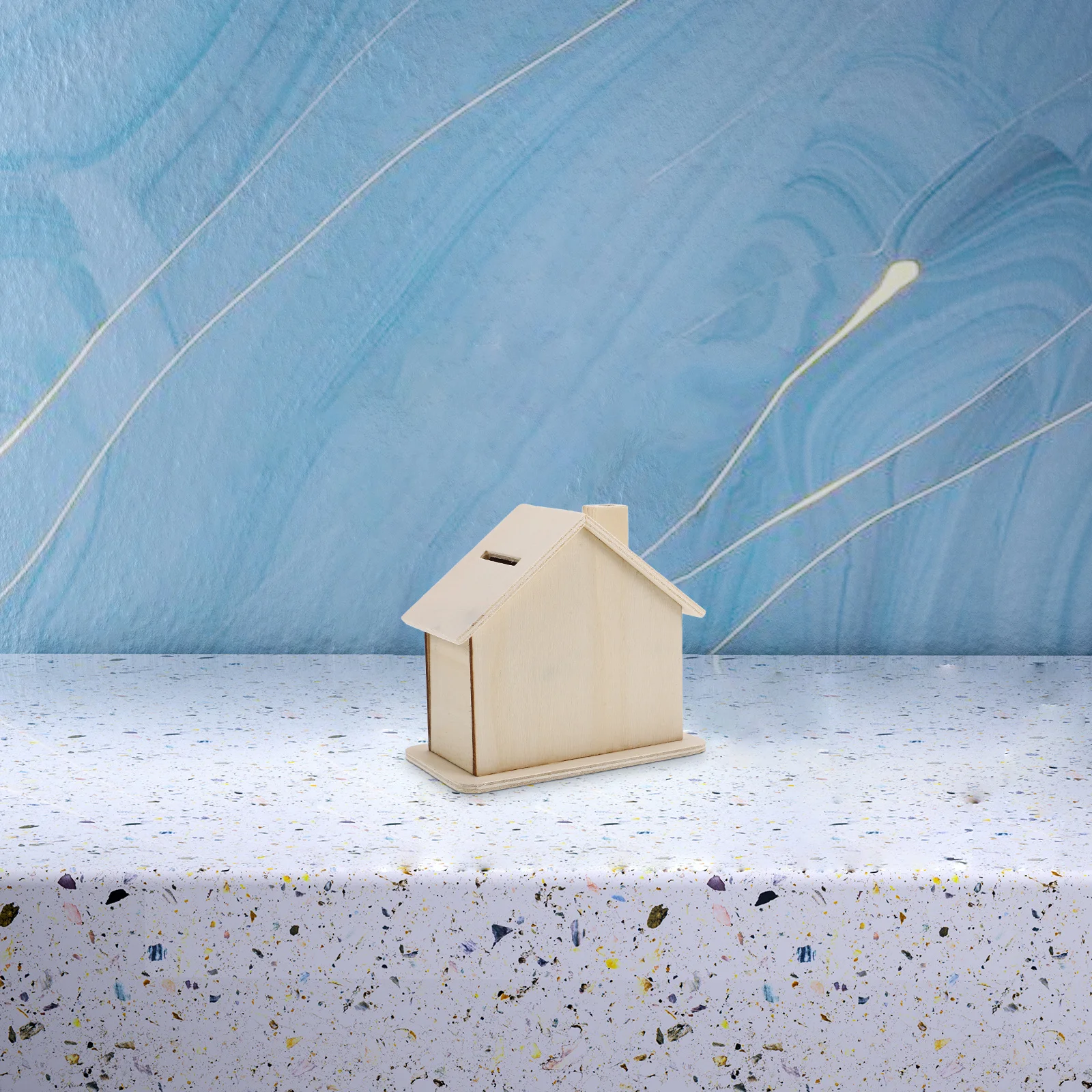 

5Pcs Unpainted Wooden House Shaped Piggy Banks DIY Craft Saving Box Kids Money Holder Handmade Coin Jar House Shaped Coin Jar