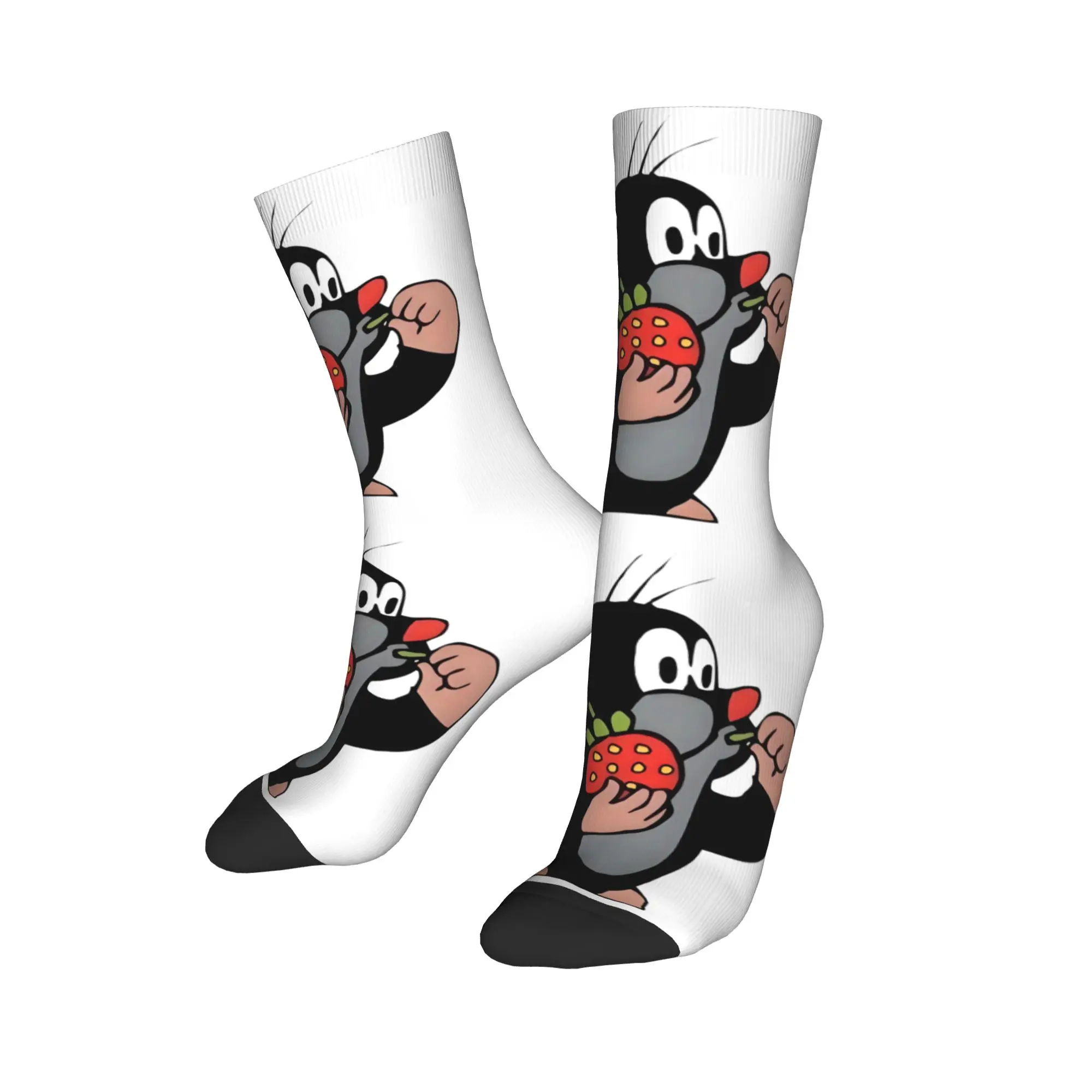 

Милые носки с 3D-принтом Кртек (Малуверф) и клубникой для женщин и мужчин, теплые, для баскетбола и спорта