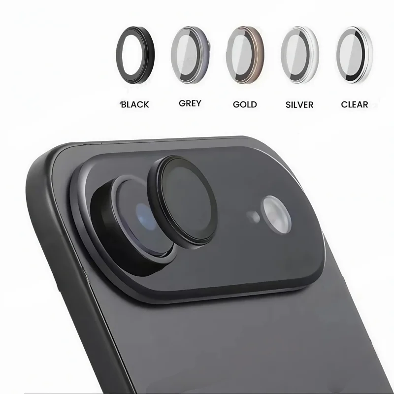 ثلاثية الأبعاد حامي العدسة المعدنية الزجاج آيفون 17 برو 17 برو ماكس 17 سبائك الهواء عودة الكاميرا الدائري غطاء آيفون 16 برو 16ProMax عدسة #3