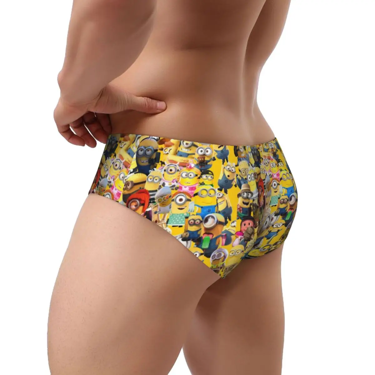 Custom Mens M-Minions   Anime Wallpaper Men Brief Panties Male Comfort Underwear Underpants