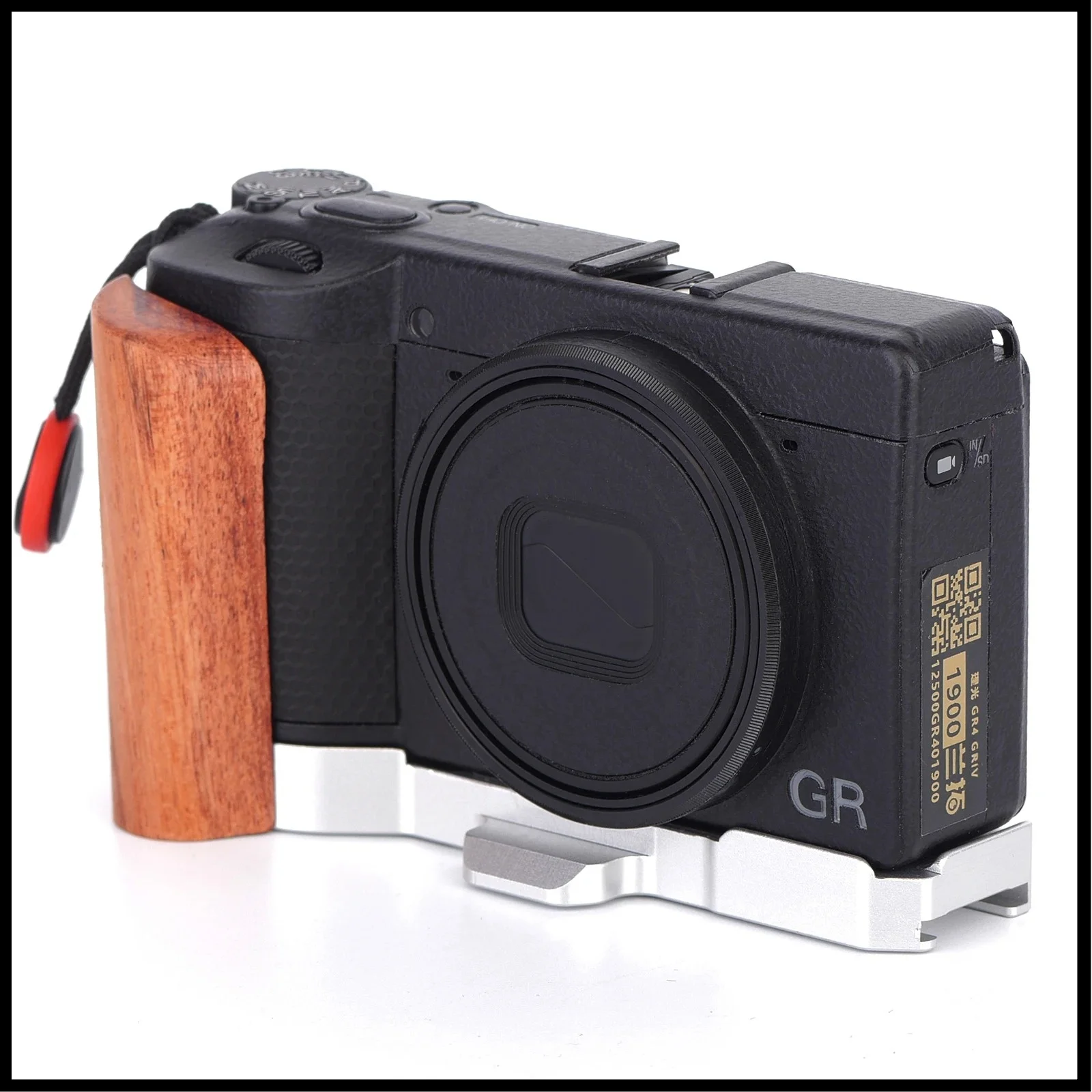FITTEST L Bracket Light Effectively Shock-proof Vertical Tripod QR Plate Base Grip Handle for RICOH GR IV Camera