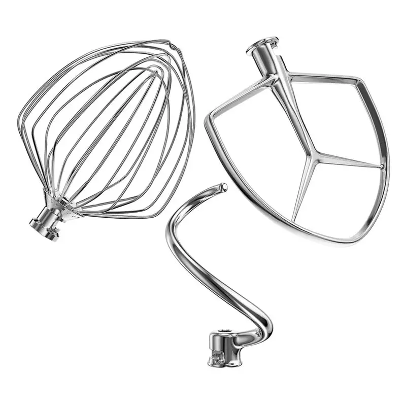 

Комплект насадок для миксера A20F (плоский венчик, крюк для теста, проволочная насадка для венчика) для миксера Kitchenaid с подъемной подставкой и чашей на 7 литров