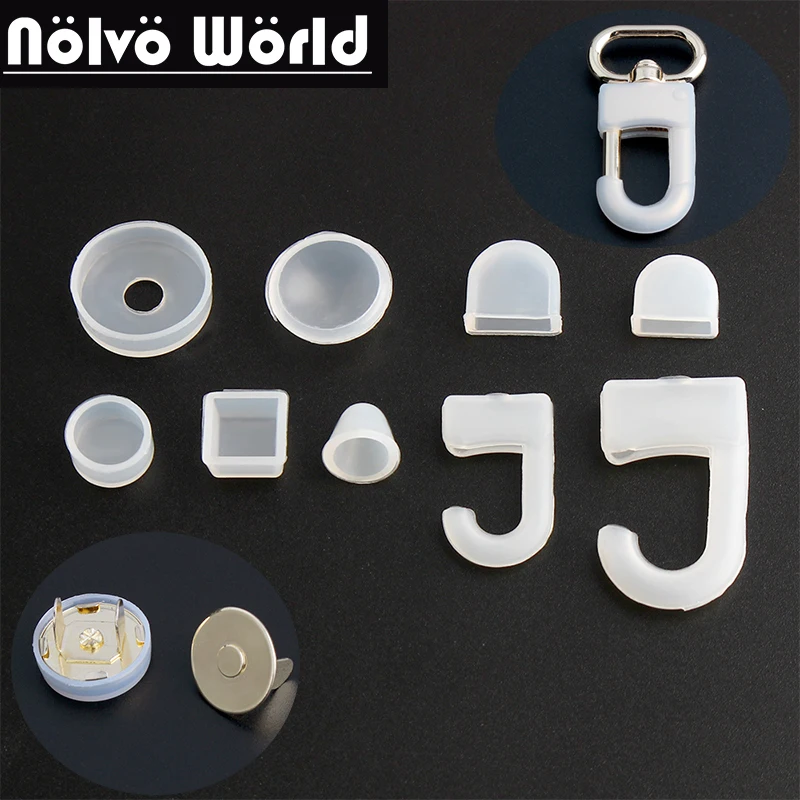 20/100/300PCS Dust-proof Soft  Silicone Push Button Protective Cover Cap For Bags Magnetic Button Switch Protector Snap Hooks