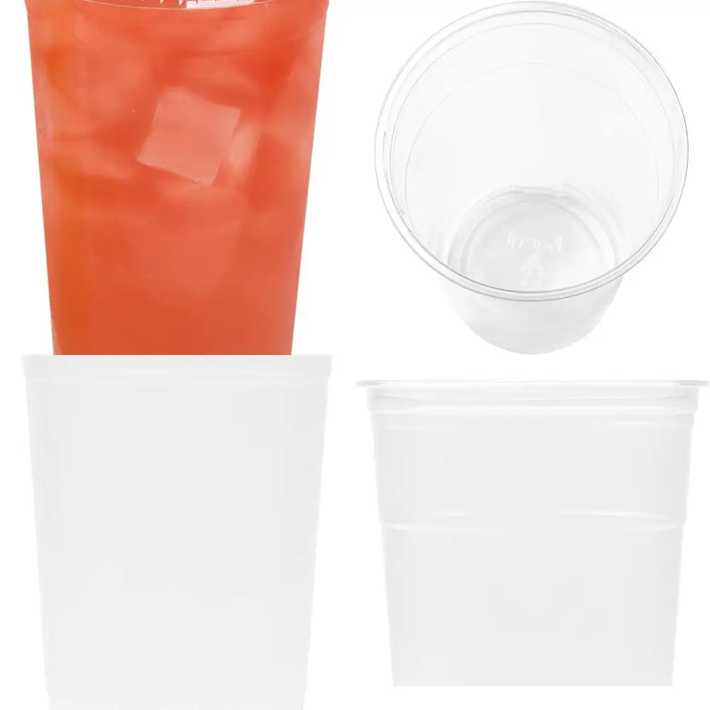 

300-Pack 107mm PET Cold Cups for Boba Tea, Smoothies, Iced Coffee, and More