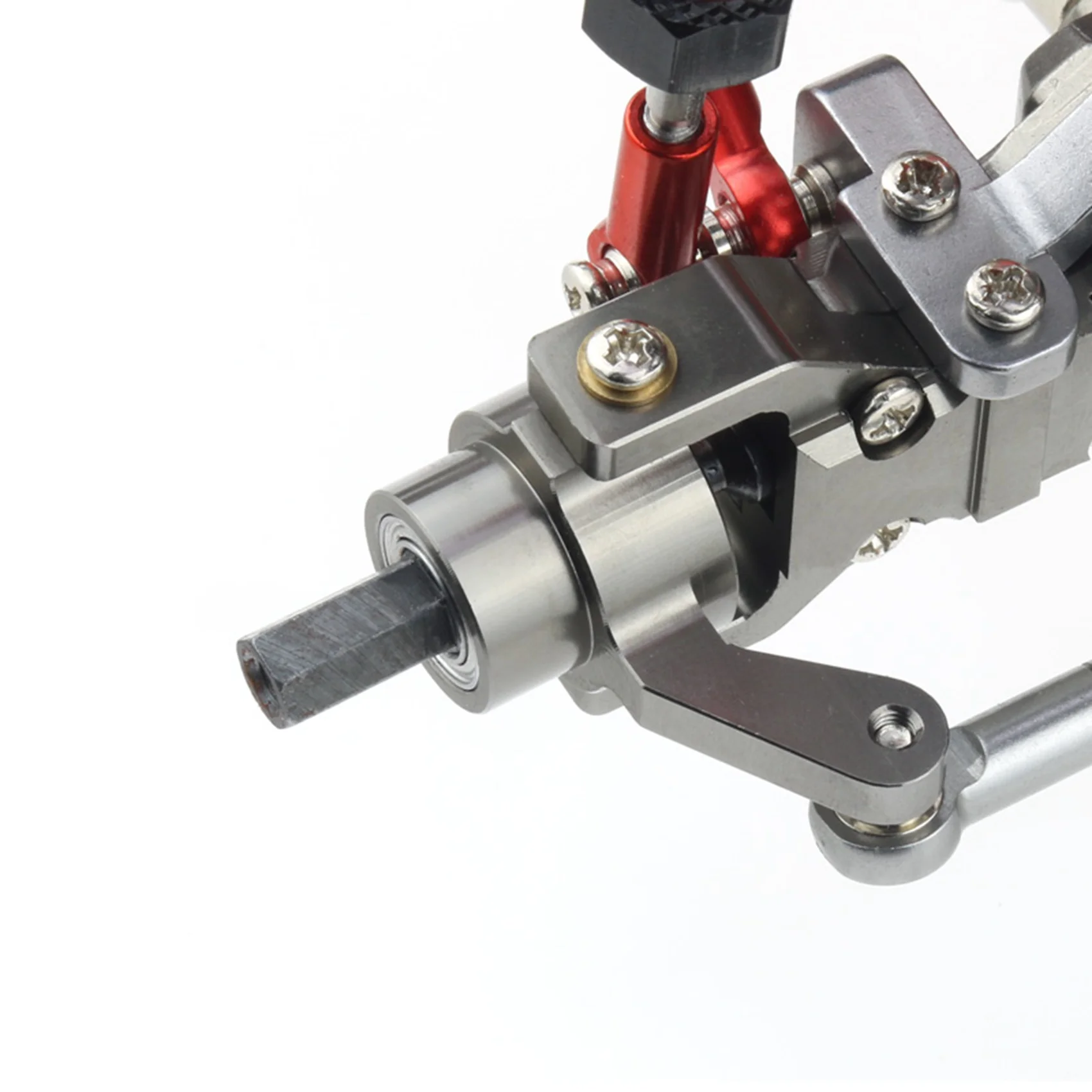 ABUM-10 Set Metal Steering Cup Turn Cup Kit For WPL C14 C24 C34 C44 B14 B1 B16 B24 B36 MN D90 D91 MN99S RC Car Parts,Titanium