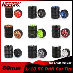 4 pezzi RC Drift ruote per auto Set di pneumatici Set di pneumatici duri in plastica dura per Kyosho MST Yokomo 3Racing HSP Tamiya DS5 alla deriva RC gustkani