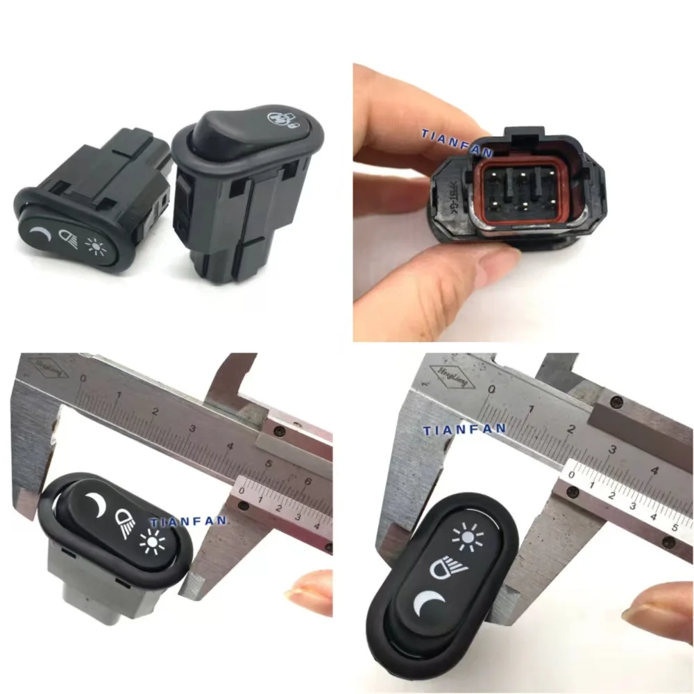 Excavator Accessories for Komatsu PC200 PC220 PC240-7-8 Headlight Switch Far and Near Light Rotation Control Light Switch