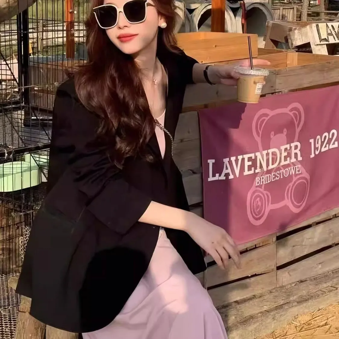 Women Winter Coats Office Wear Woman Coarse Textile Texture Hot Selling Full Harajuku Gothic Y2k Punk E Girl Back Workwear