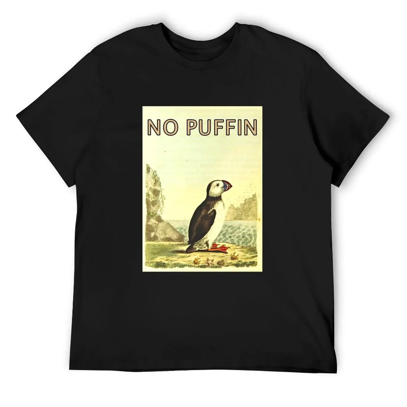 

No Puffin No Smoking T-Shirt for a boy oversized basketball graphic tees men clothes