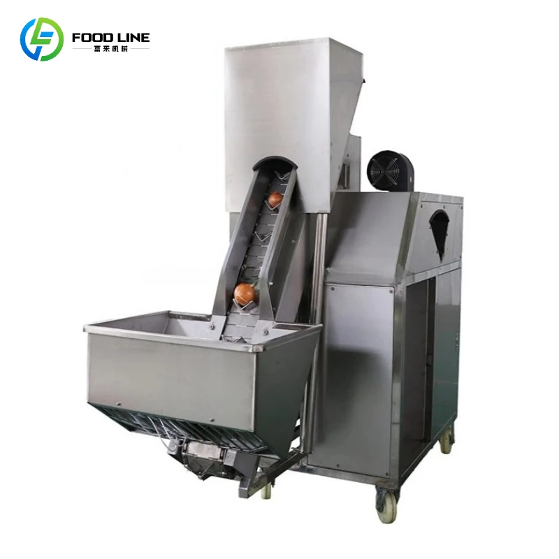 Customized High Capacity Onion Peeling Cutter Dehydrator Machine Skin Peeler Processing Line