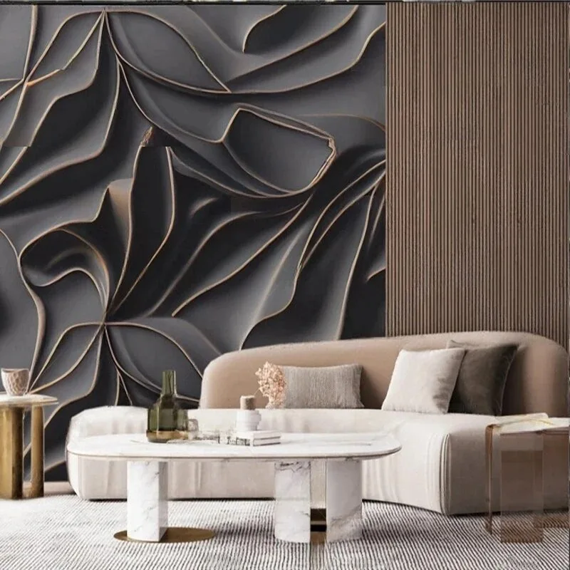 Customized Mural Modern Abstract Marble Geometric Pattern Wallpaper for Living Room TV Sofa Background Wall Decoration