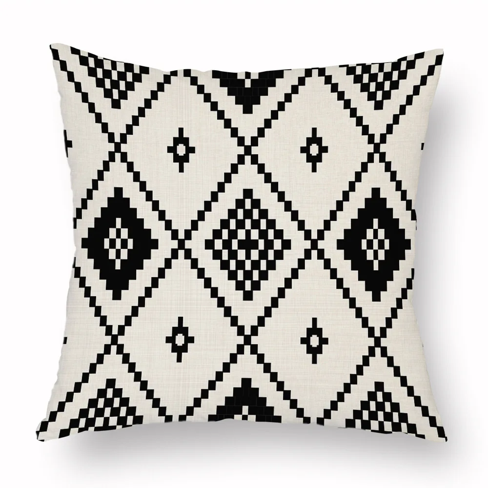 Colorful Navajo Aztec Geometric Printing Pattern Cushion Cover Home Living Room Sofa Decorative Pillow   45*45CM