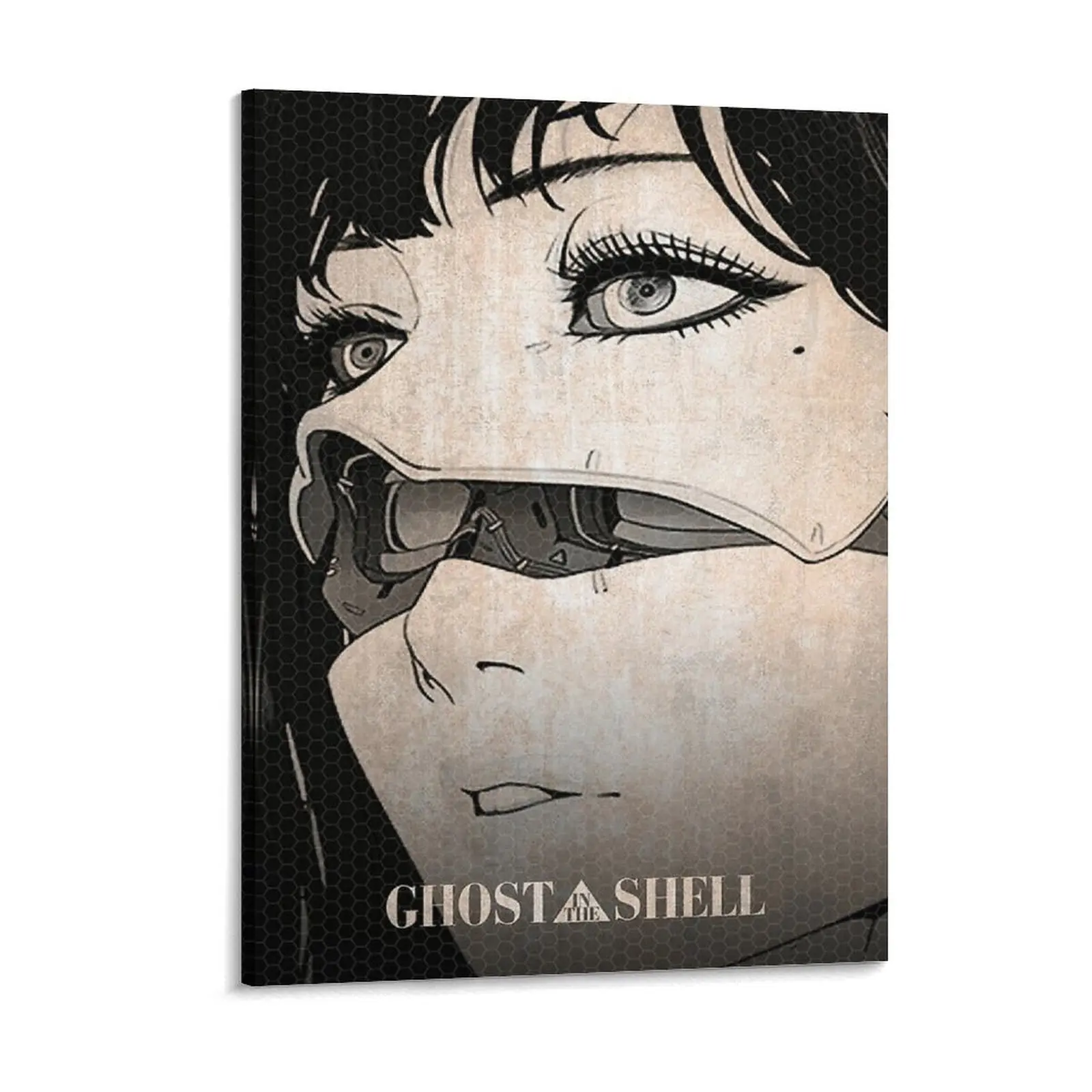 Cyberpunk Girl Virtual Reality Motoko Ghost in the Shell Canvas Painting Plaques Pub Custom Party Mural Framed Wall Paintings