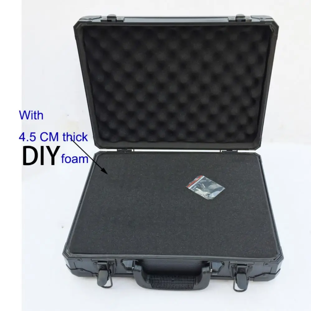 xx-Factory Portable Aluminum Tool Case Suitcase Toolbox Resistant Safety Speakers Leather Knife Case With Foam