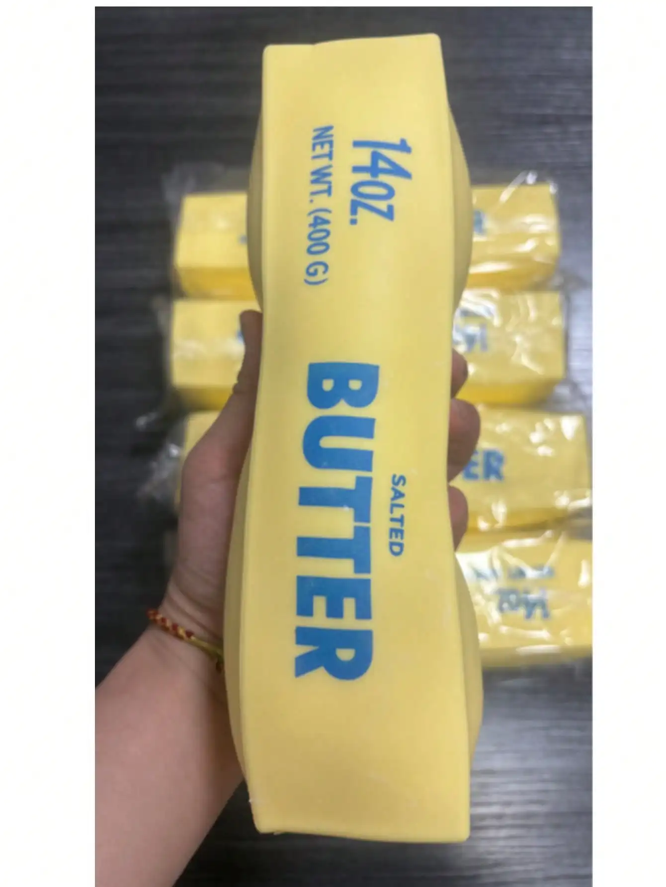 25cm Giant Butter Stick TPR Squeeze Toy, Slow Rebound Stress Relief Fidget Toy, Soft Industrial Filling, Soft Toy To Relieve Anxiety, Perfect For Holiday Gifts, Fun And Cute Gifts, Birthday Gifts, Easter Gifts, Halloween Gifts, Christmas Gifts, Party Gift