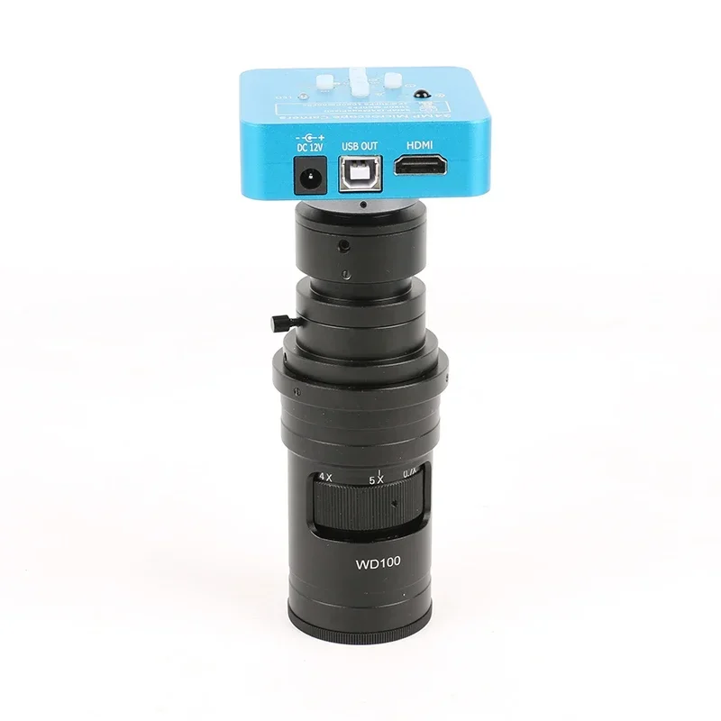 36MP HDMI USB  2K 1080P Electronic Video Microscope Camera Industrial+ FHD 8X - 200X  C mount Zoom Lens For Phone CPU PCB Repair