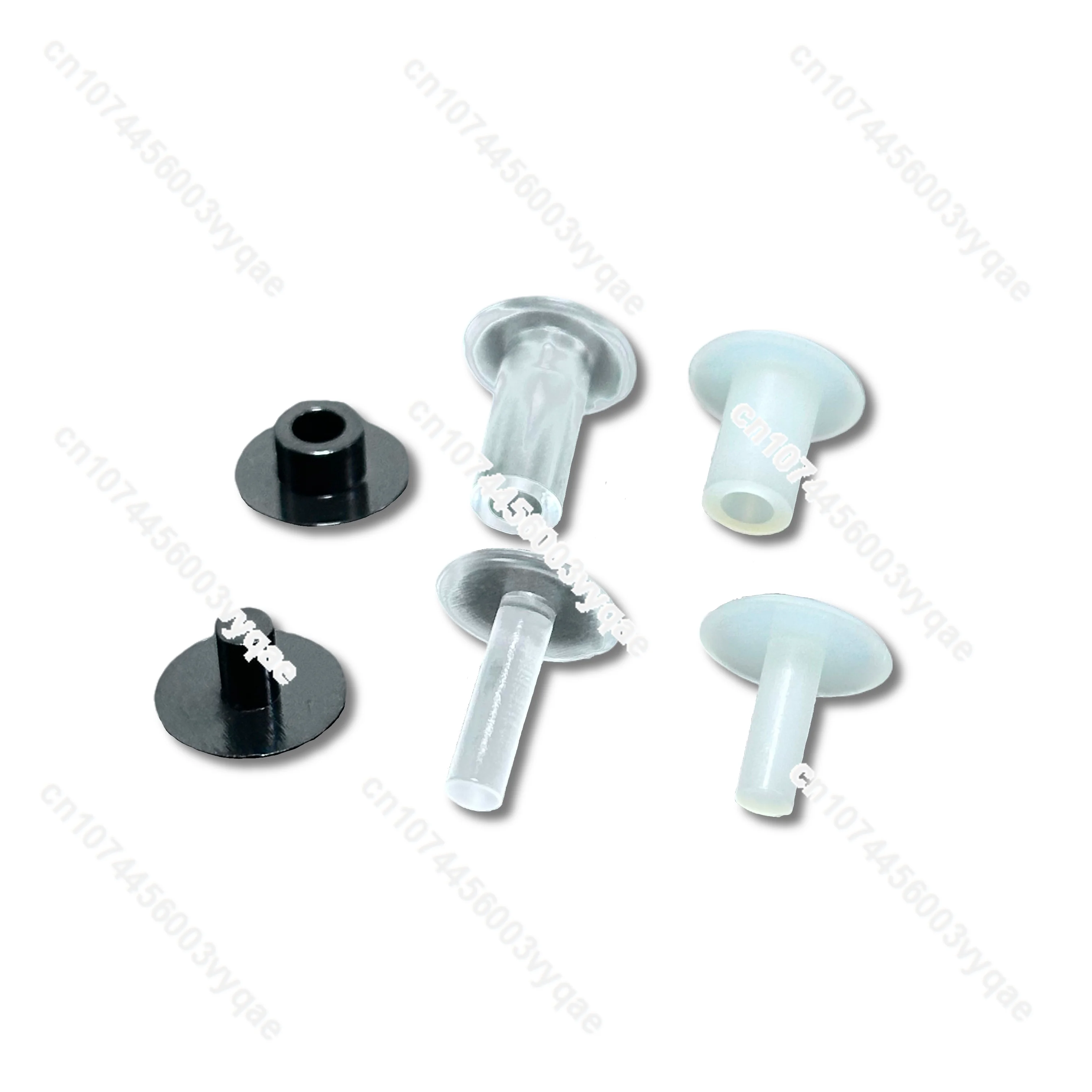 Plastic Stationery Binding Buckle Mother Child Button Press Book Rivet Snap Fasteners Black White Transparent