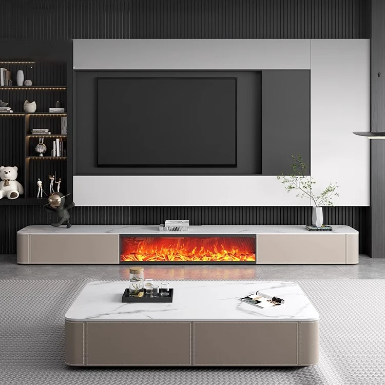xx-Electric Fire Place TV Console Minimalist Style Wooden Design Living Room TV Cabinet High Quality Modern Simple TV Stand