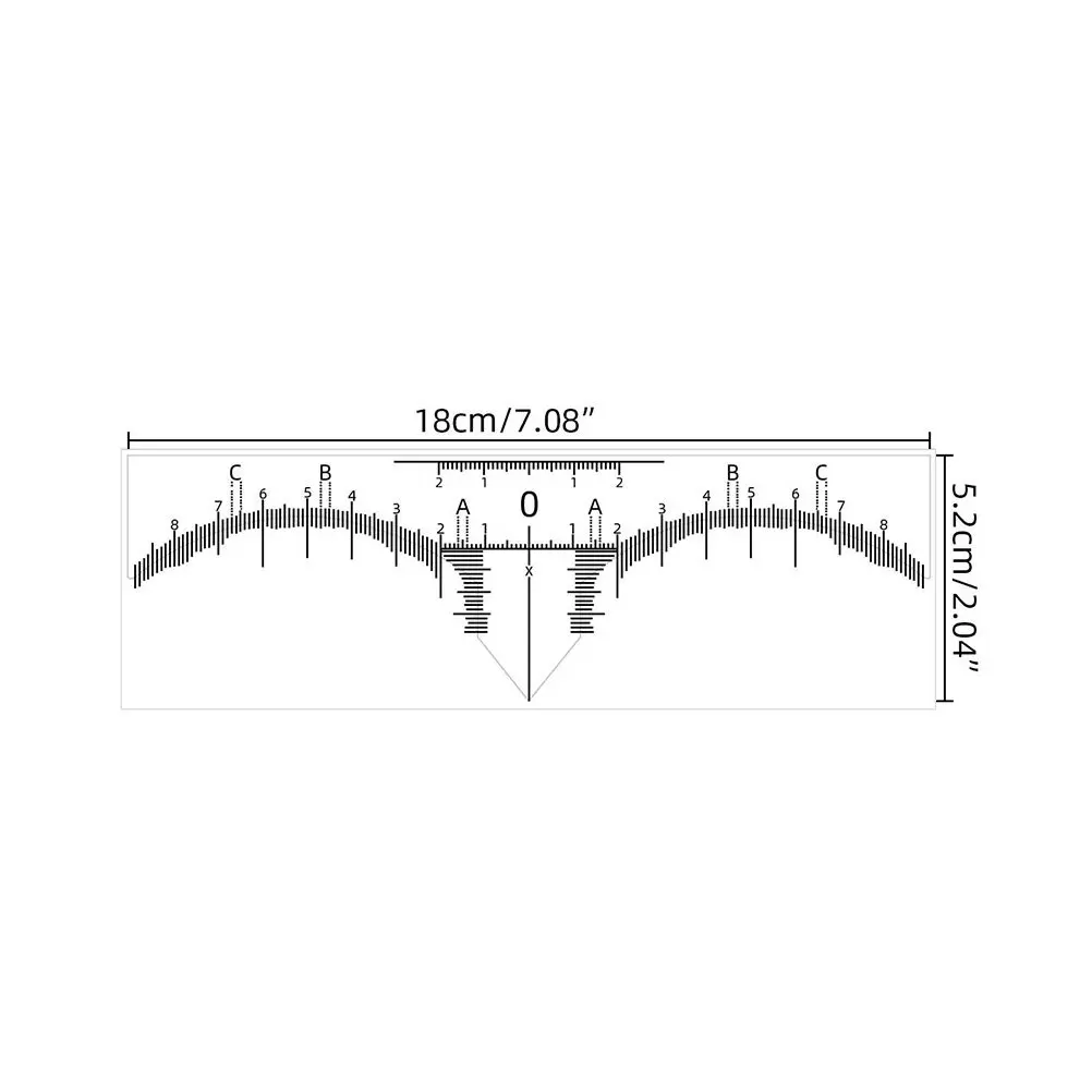 10Pcs Convenient Eyebrow Ruler for Measurement Drawing Mapping Leveling Brow Shaping Symmetrical Alignment Professional Home Use