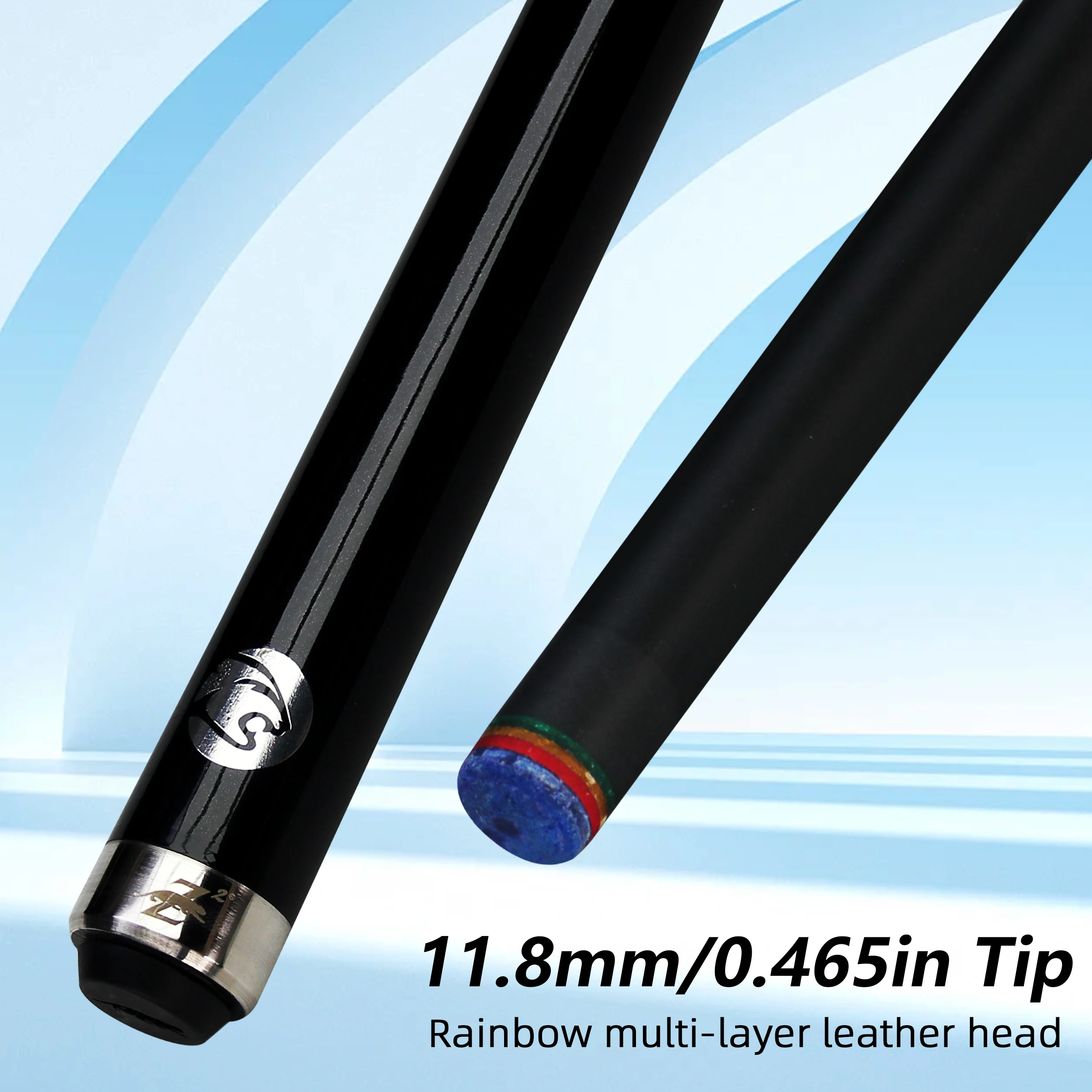 عصا البلياردو المساعدة - طرف 13 مم، عمود مضرب الاستقرار 19 ~ 21 أونصة عصا السنوكر 3 وسائد البلياردو تاكو دي بيلار #3