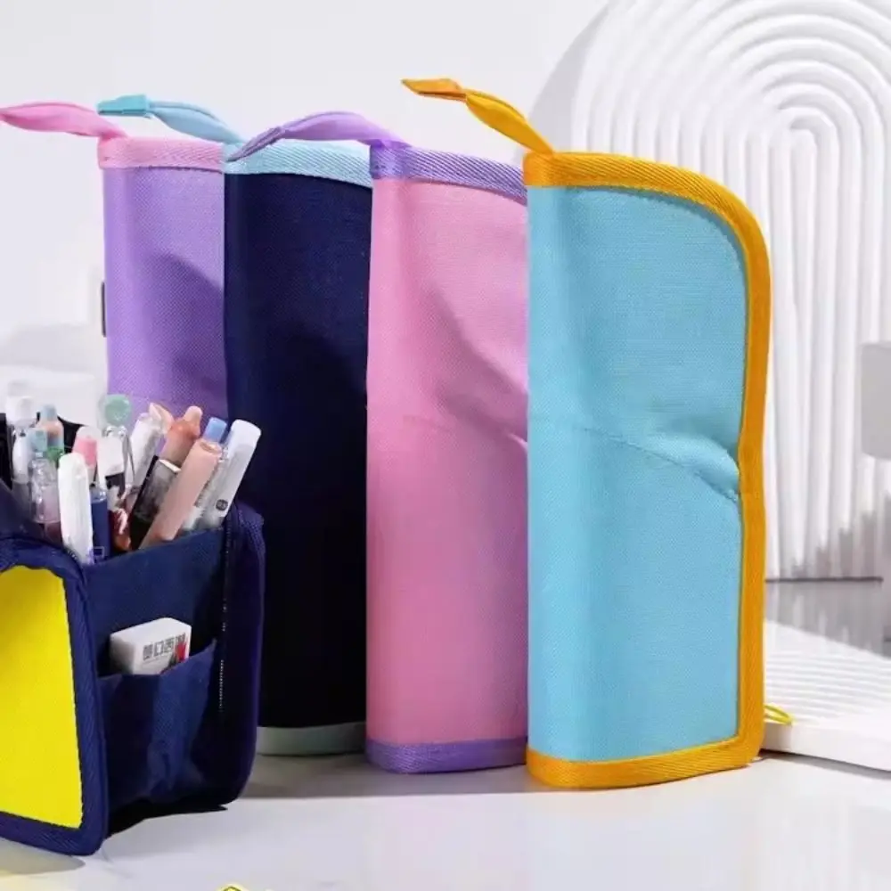 Pen Organizer Folding Pencil Case Creative Stainproof Stationery Bag Portable Simple Storage Bag Desktop Organizer
