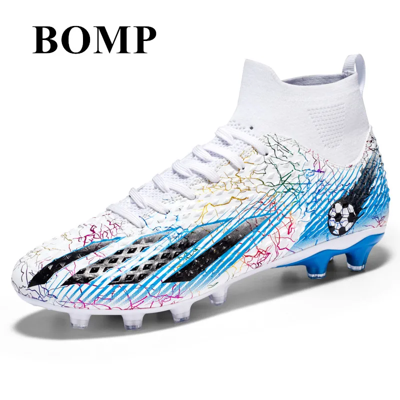 Chaussures de football graffiti montantes pour hommes, baskets pour hommes, chaussures d'entraînement confortables, chaussures de football unisexes, légères et respirantes