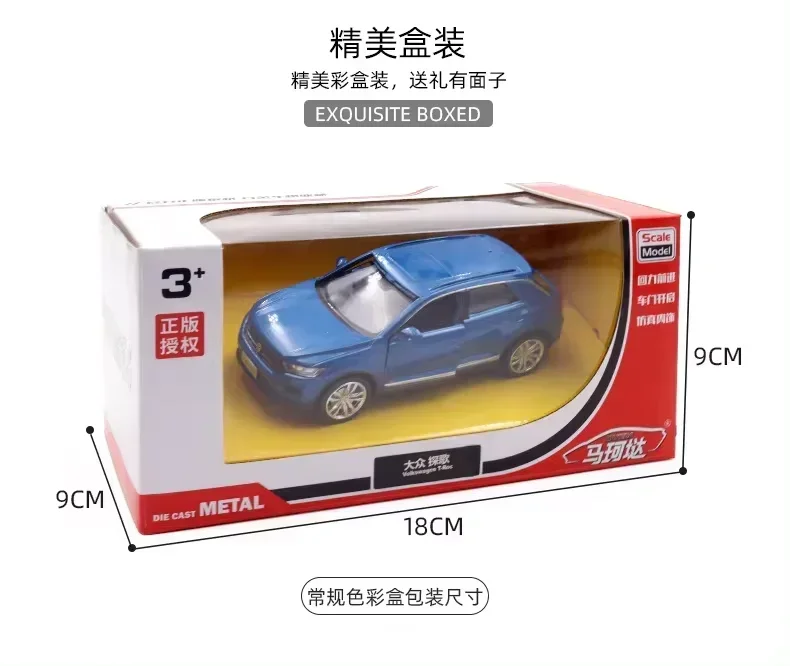 1:36 Volkswagen T-ROC Alloy Car Model Diecast & Toy Vehicles Metal Car Model Simulation Pull Back Collection Childrens Toy F344