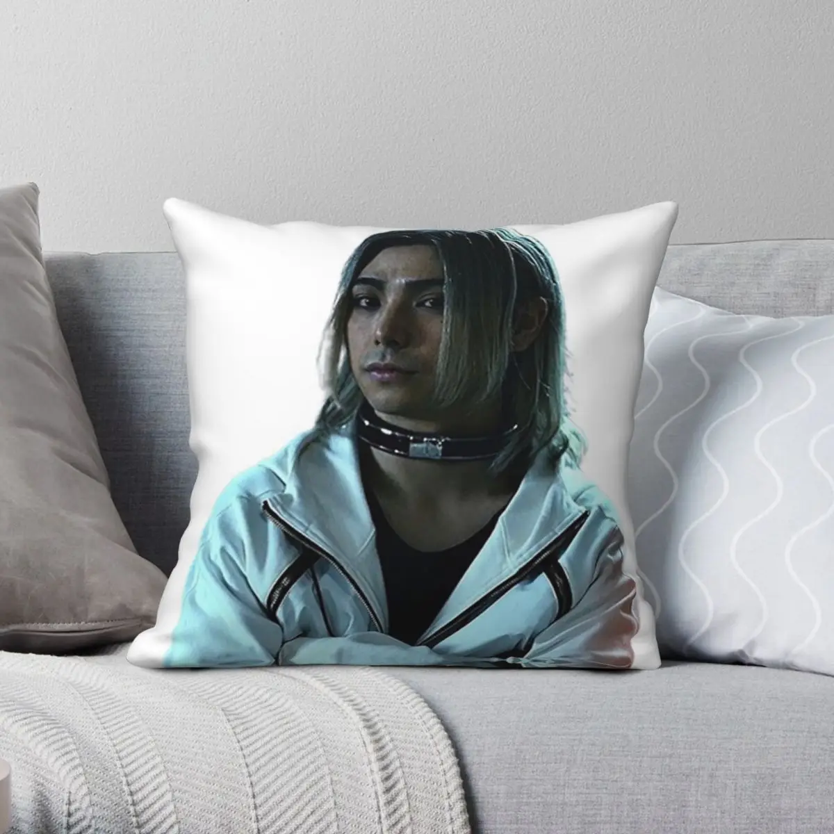 

Shuntaro Chishiya Pillowcase Polyester Linen Velvet Creative Zip Decor Pillow Case Car Cushion Cover 18"