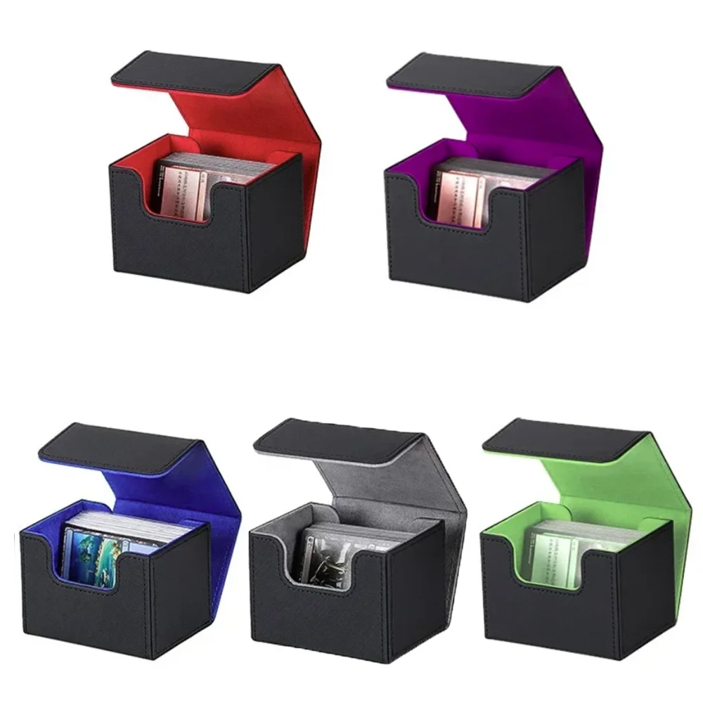 Holds 100+ Deck Box for MTG TCG Card Storage Box PU Leather Trading Card  Case Deck Holder Protectors for PKM Magic Yogioh Cards - AliExpress 18
