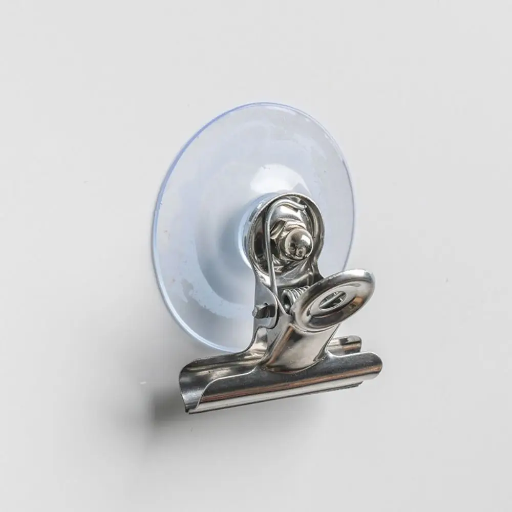 4Pcs Transparent Suction Cup Clip No Drilling Reusable Windshield Ticket Clip Multi-function Detachable Recipe Holders Holder