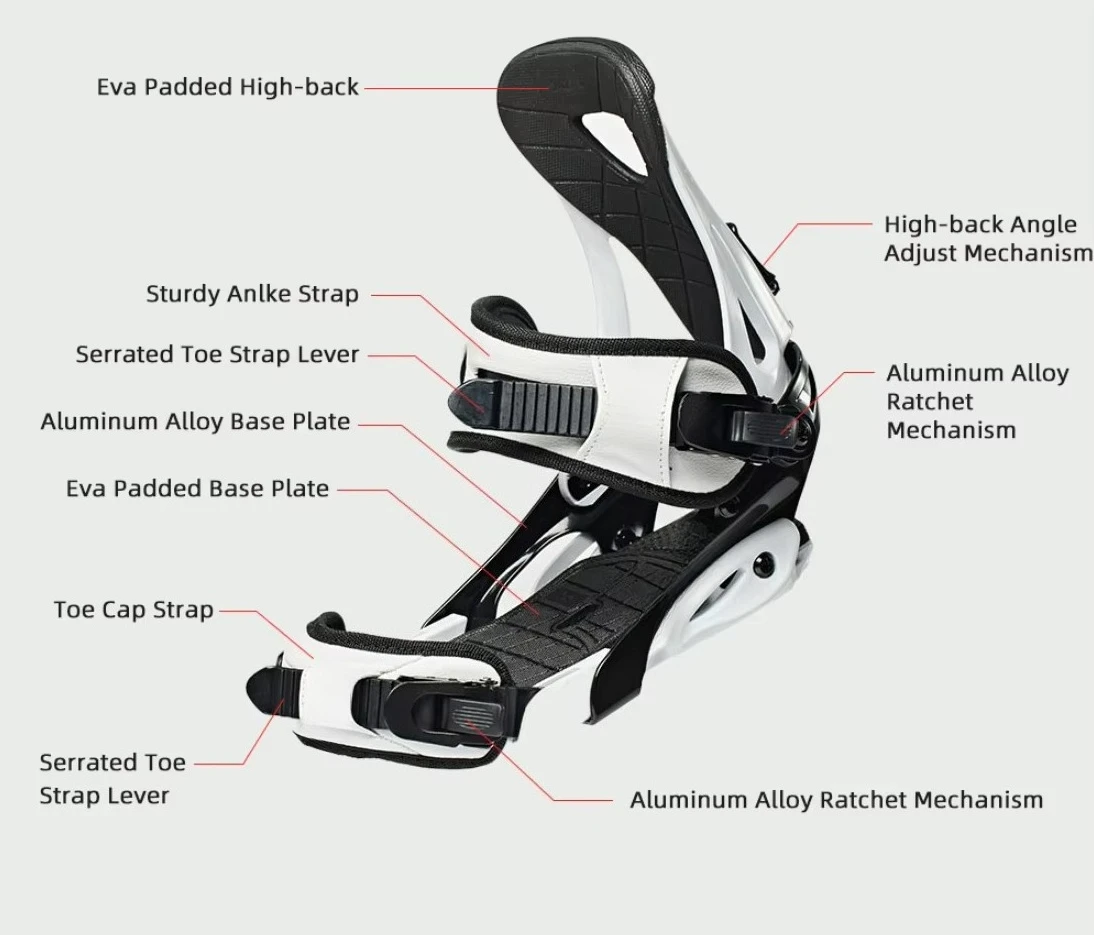 Aluminium-Snowboard-Bundle für schnelles Einstellsystem für Erwachsene