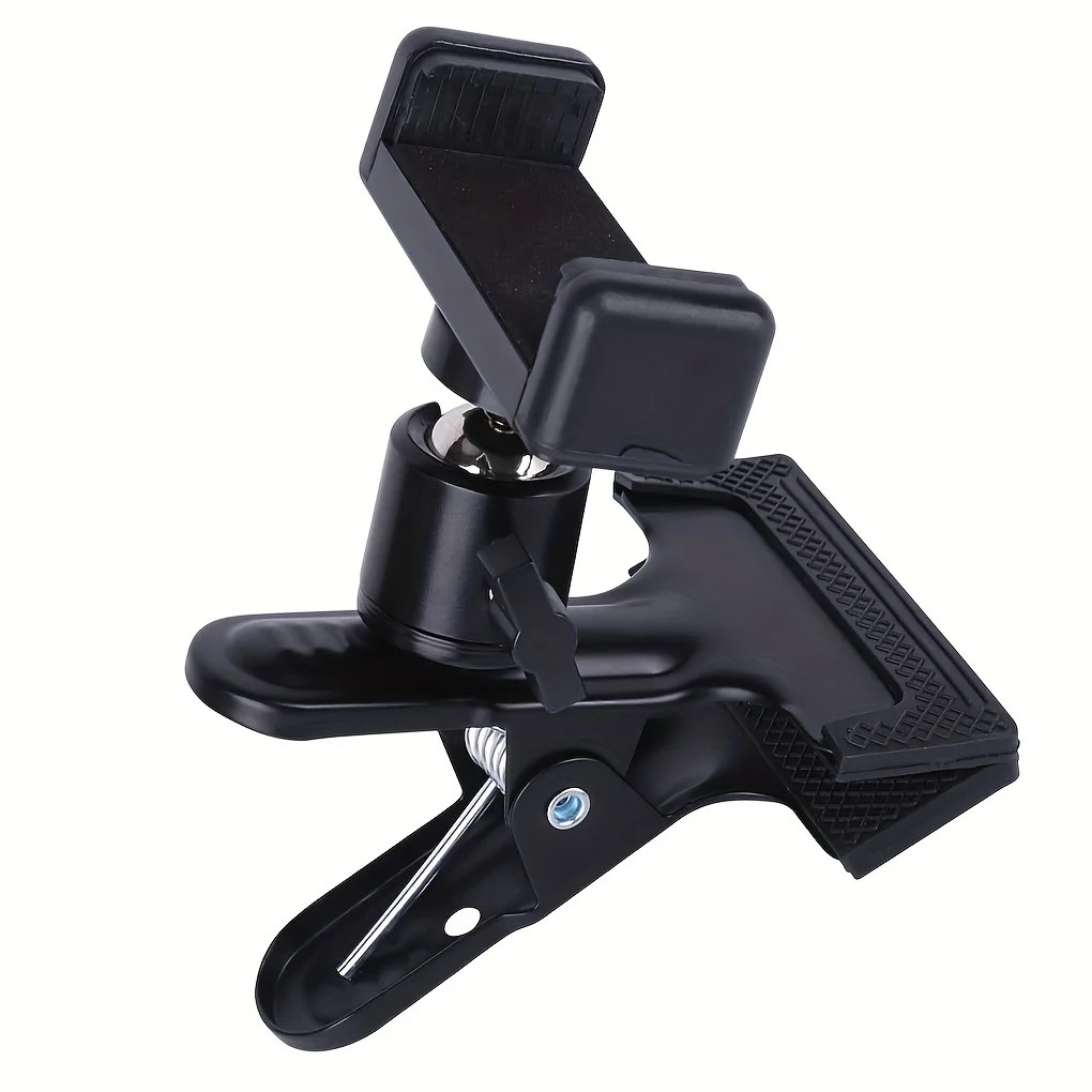 Guitar Head Clip Mobile Phone Holder Live Broadcast Bracket Stand Tripod Clip Head For Support Desktop Music Holder Live Video Mobile Phone Stand Ukulele Head Mobile Phone Bracket 360-degree Rotation Guitar Mobile Phone Stand Holder