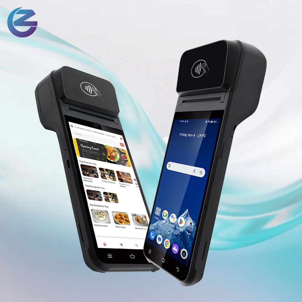 handheld smart POS machine Android cash register end point device scan code fingerprint identification security