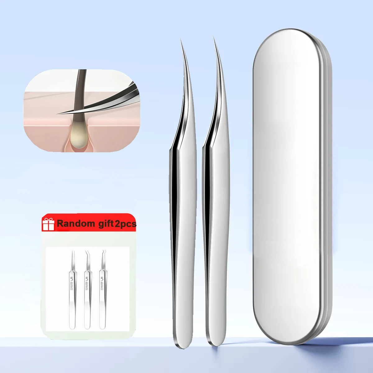 High-Precision Ultra-tip Cell Clip Special Dolphin Clip Tweezers For Beauty Salon To Remove Blackheads, Pimples And Acne.
