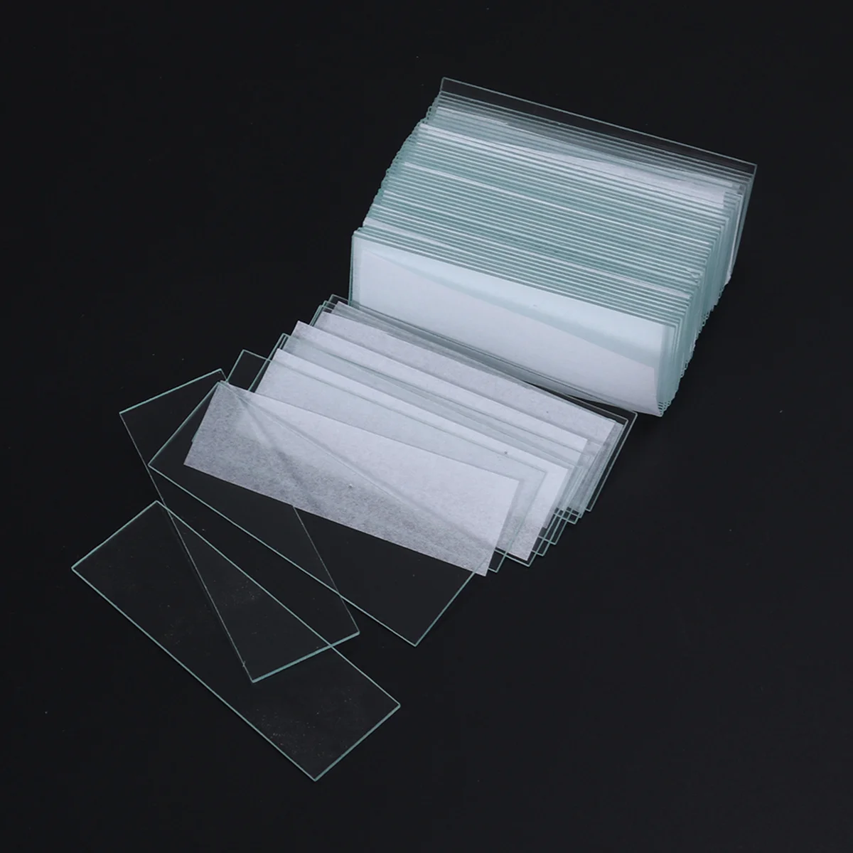 

100 Pieces Microscope Glass Slides Optical Blank Clear Square for Biological Science Education Research Experiment Slides