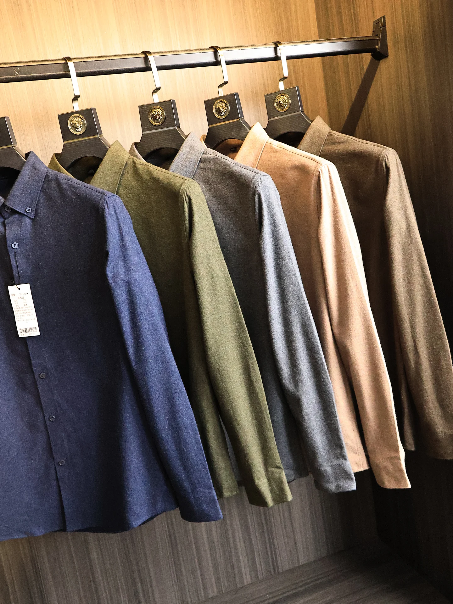 Fashionable Urban Men's Business Shirt Standard Fit Long Sleeve Modal Wool Blend Autumn Winter Inner Wear Versatile Button up