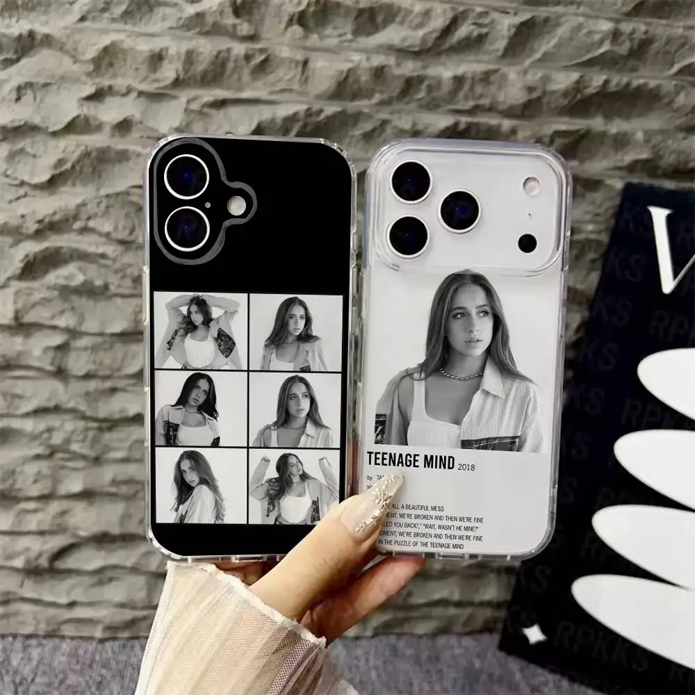 

Singer Tate Mcrae Phone Case For iPhone 17,16,15,14,13,12,Pro,Max,Plus,E,SE4,Air,Mini Transparent Cover