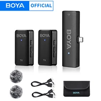 BOYA BY-WMic5 micrófono de solapa Lavalier inalámbrico para iphone 16/14 cámara de teléfono Android grabación Vlog transmisión en vivo YouTube