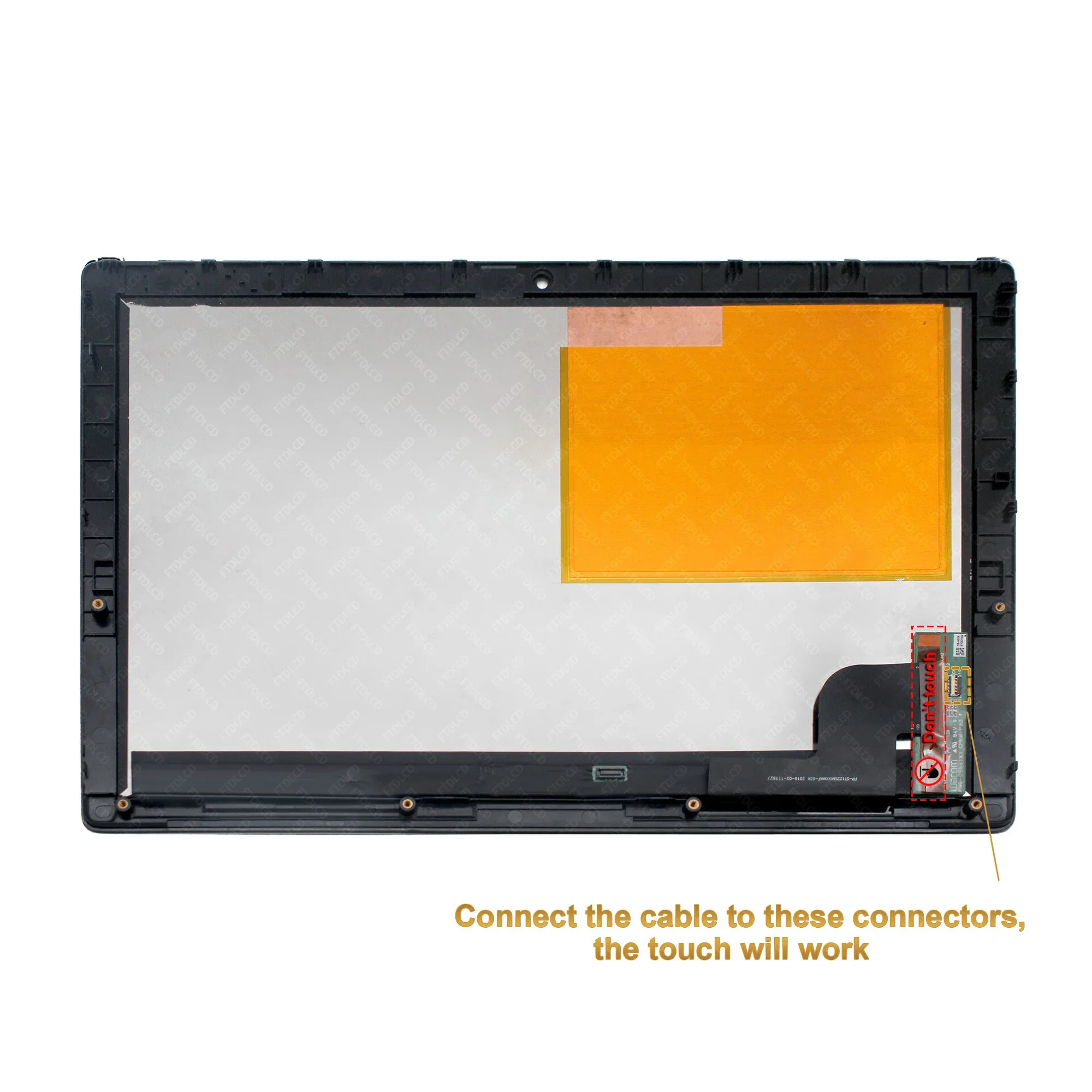 Full LCD Screen Display Touch Glass Digitizer Assembly with Frame Bezel For LenovoMiix 510-12ISK 80U1 series FRU PN: 5D10M42923