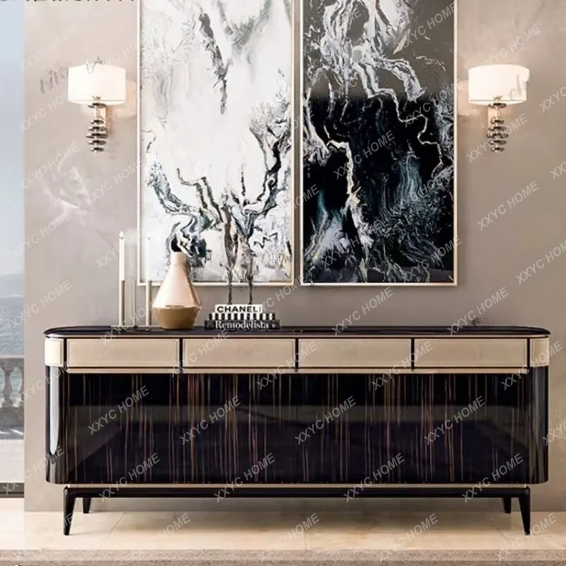 XX light luxury door cabinet facing the door shoe cabinet simple solid wood dining side cabinet high sense